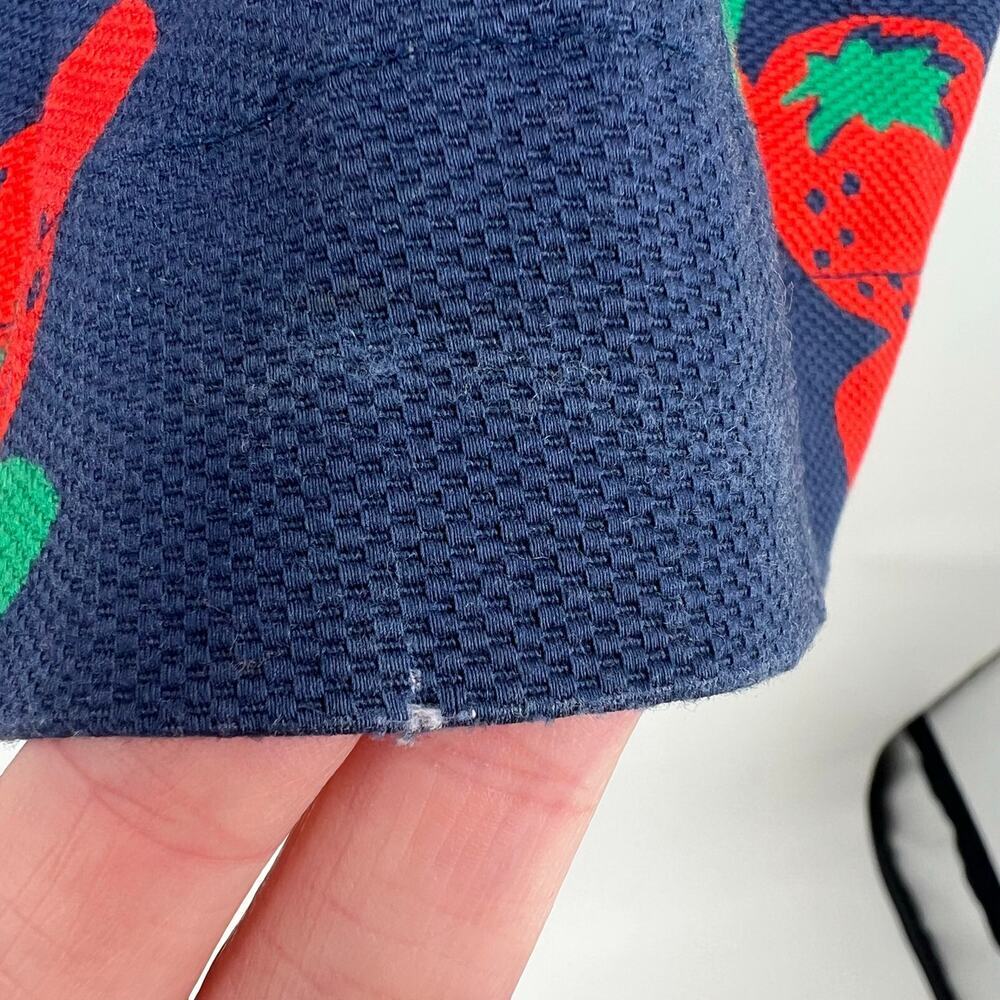 Anthropologie Maeve Square Neck Shift Strawberry Dress size Small In BlueBy - Picture 11 of 11